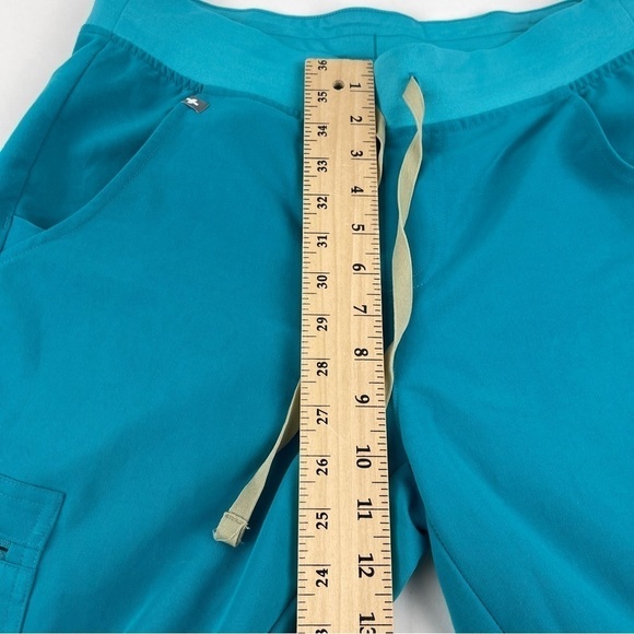 Figs Technical Collection Scrub Pants Womens Small Green Drawstring Cargo Pocket - Picture 8 of 11